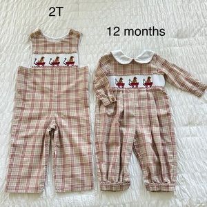 Brother Smocked Outfit Set